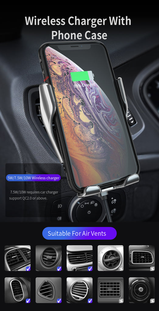 Automatic - Wireless Car Charger & Mount